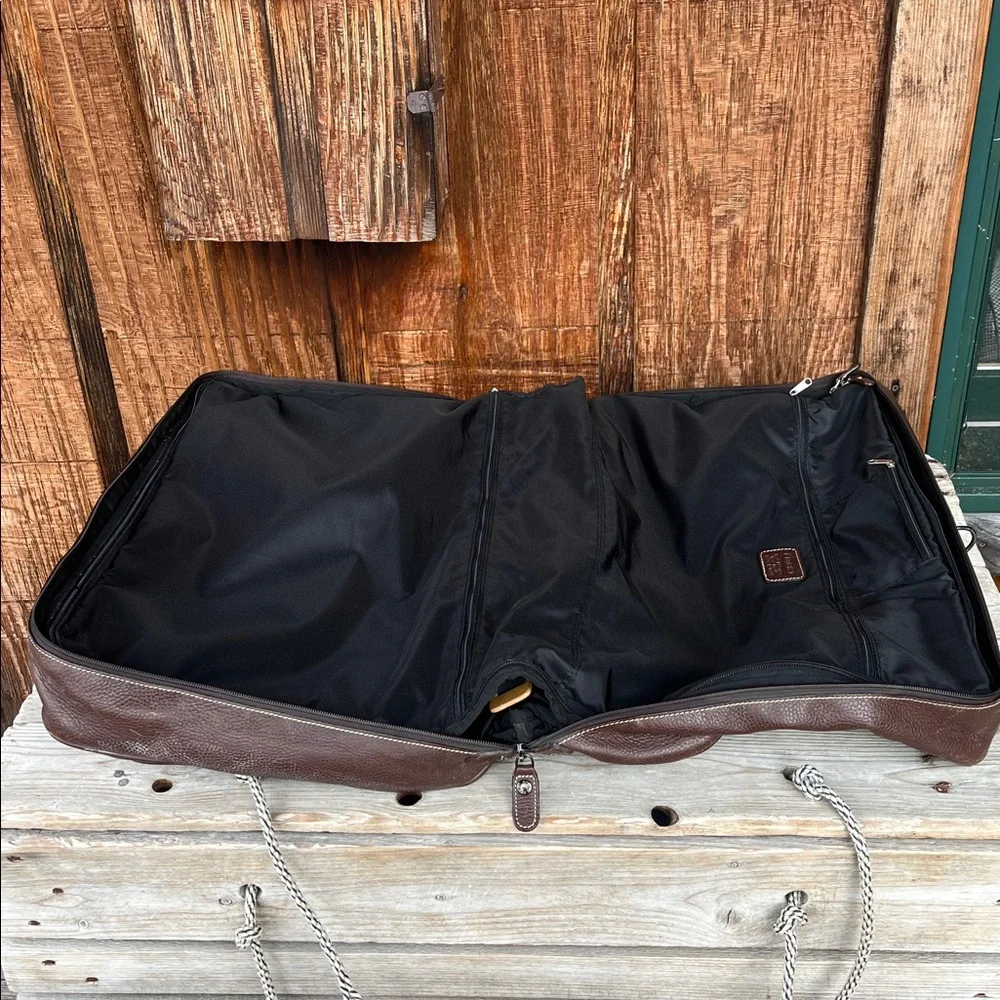 BRIC’S Large Brown Leather Garment Travel Bag – Made in Italy - With Accessories